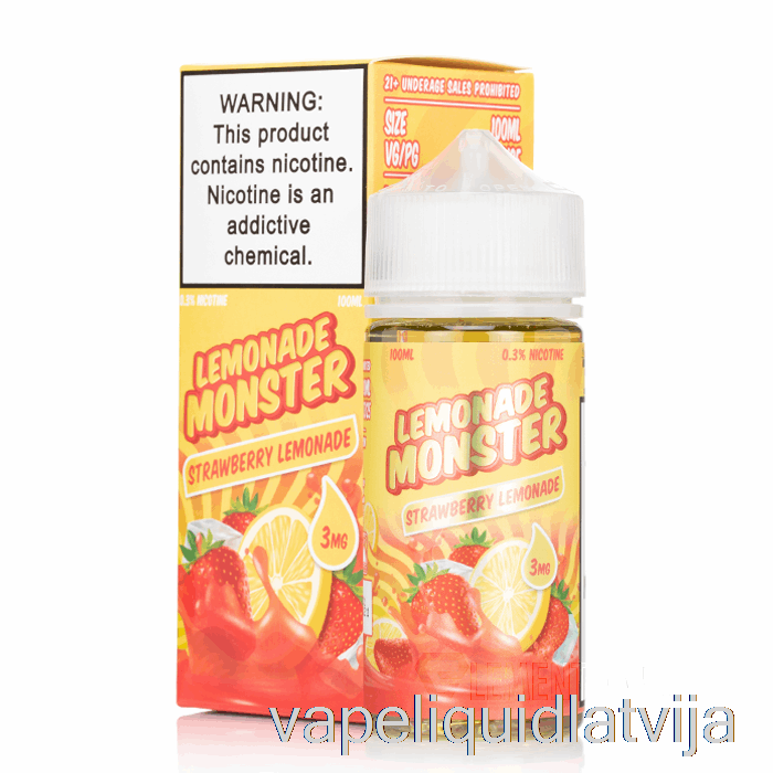 Zemeņu Limonāde - Limonādes Briesmonis - 100ml 0mg Vape šķidrums